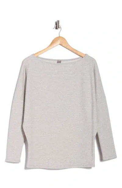 Go Couture Boat Neck Dolman Sleeve Sweater In Gray