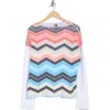 Go Couture Boat Neck Sweater In Multi