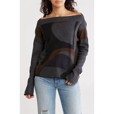 Go Couture Boat Neck Sweater