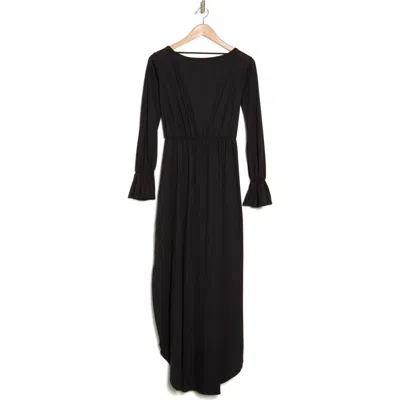 Go Couture Boatneck Maxi Dress In Black