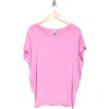 Go Couture Cap Sleeve T-shirt In Lavendar