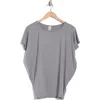 Go Couture Cap Sleeve T-shirt In Silver