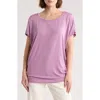 Go Couture Cap Sleeve T-shirt In Purple