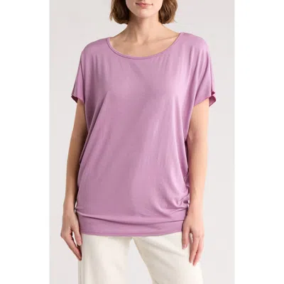 Go Couture Cap Sleeve T-shirt In Purple
