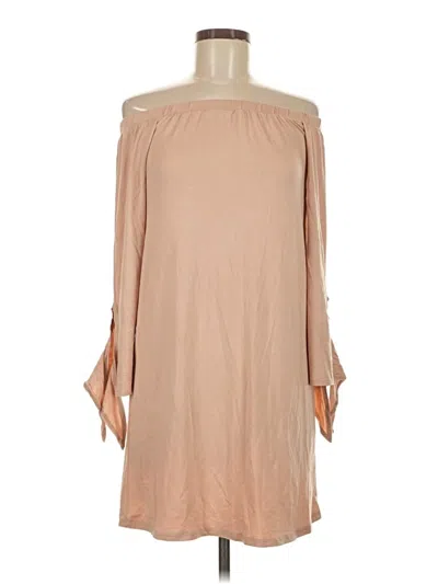 Pre-owned Go Couture Casual Dress In Brown