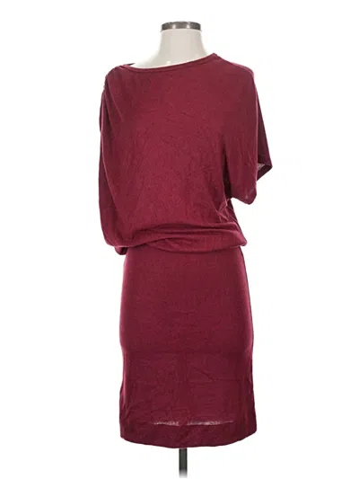 Pre-owned Go Couture Casual Dress In Burgundy