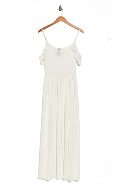 Go Couture Cold Shoulder Maxi Dress In Ivory