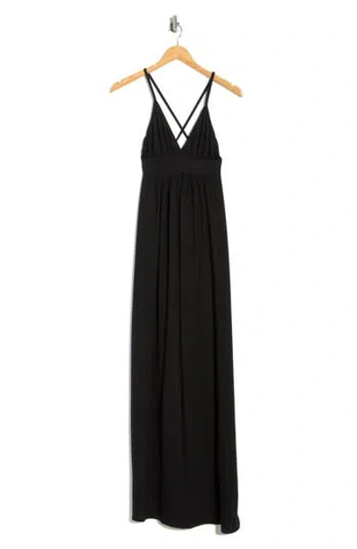 Go Couture Cross Back Maxi Dress In Black