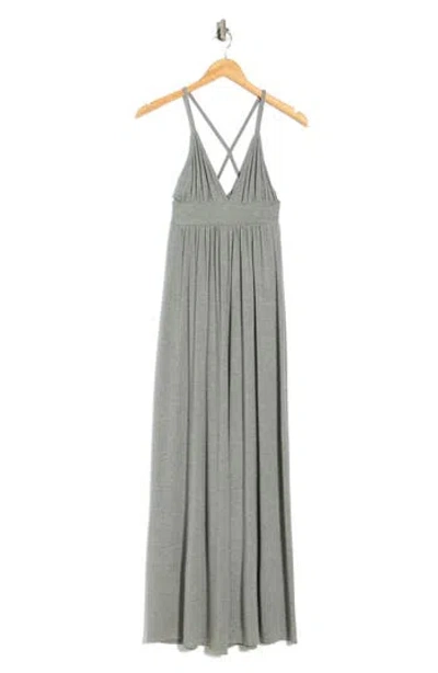 Go Couture Cross Back Maxi Dress In Gray