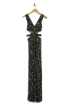 Go Couture Cutout Maxi Dress In Multi