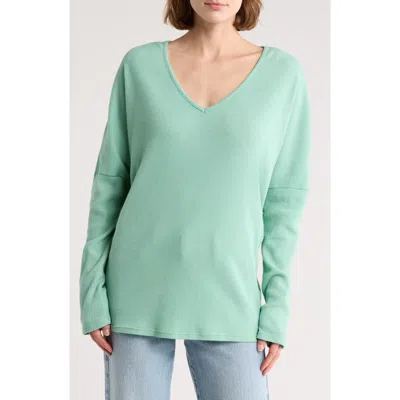 Go Couture Dolman Sleeve Sweater In Green