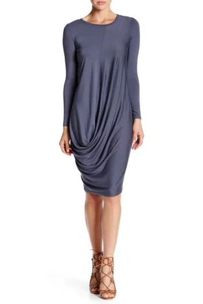 Go Couture Drape Long Sleeve Dress