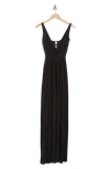 Go Couture Empire Waist Maxi Dress In Black