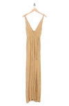 Go Couture Empire Waist Maxi Dress In Brown