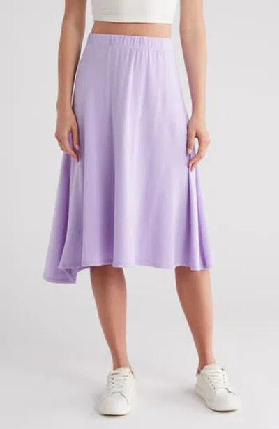 Go Couture Flare Midi Skirt In Pastel Lilac