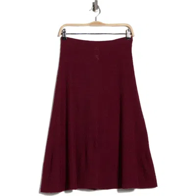 Go Couture Flared Midi Skirt In Red