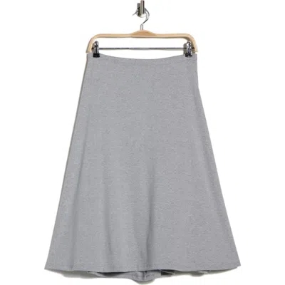 Go Couture Flared Midi Skirt In Gray