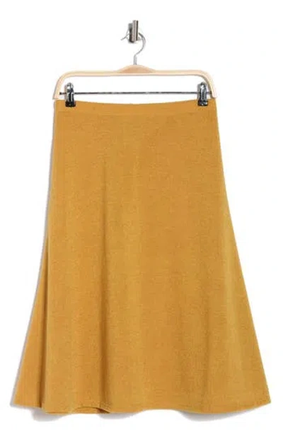 Go Couture Flared Midi Skirt In Yellow
