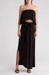 Go Couture Front Cutout Maxi Dress In Black