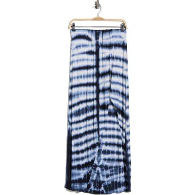 Go Couture Gathered High-low Maxi Skirt In Blue