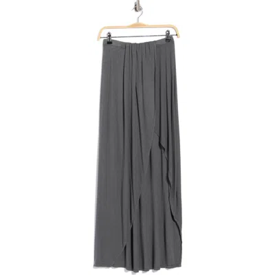 Go Couture Gathered Maxi Skirt In Gray