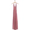 Go Couture Graceful Open Maxi Dress In Brown