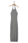 Go Couture Halter Maxi Dress In Gray