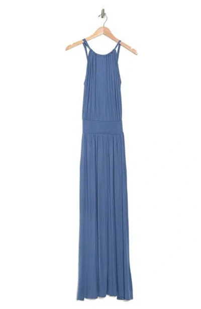Go Couture Halter Maxi Dress In Moroccan Blue