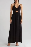 Go Couture Halter Neck Keyhole Maxi Dress