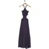 Go Couture Halter Side Cutout Maxi Dress In Blue