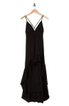 Go Couture High-low Slipdress In Black