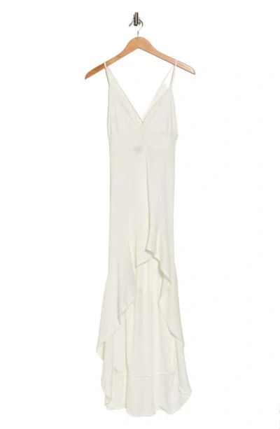 Go Couture High-low Slipdress In Neutral