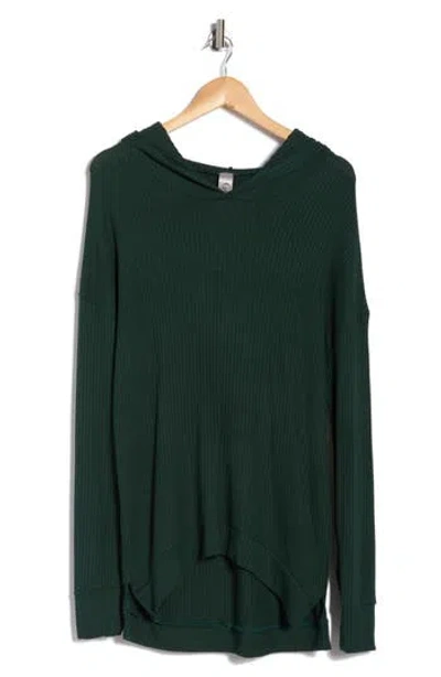 Go Couture High-low Hoodie In Green