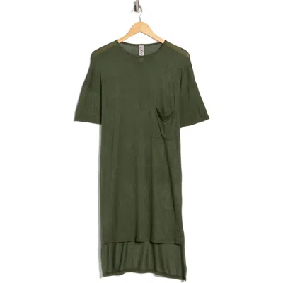 Go Couture High-low Tunic Top In Green
