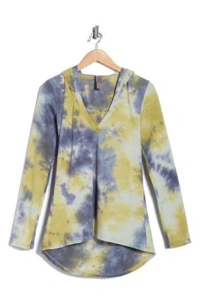 Go Couture Hooded High-low Tunic In Blue