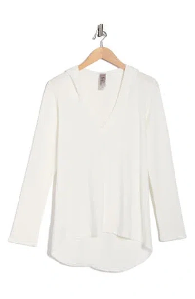Go Couture Hooded High-low Tunic In White