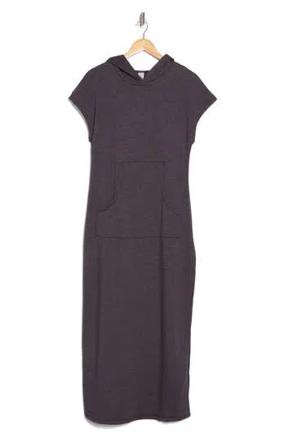 Go Couture Hooded Maxi Dress In Eggplant