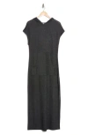 Go Couture Hooded Maxi Dress In Two-tone Black