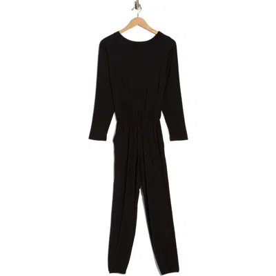 Go Couture Long Sleeve Jumpsuit In Black