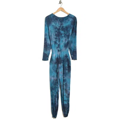 Go Couture Long Sleeve Jumpsuit In Blue