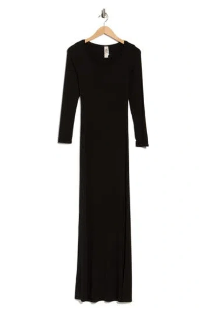 Go Couture Long Sleeve Maxi Dress In Black