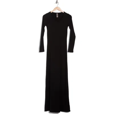 Go Couture Long Sleeve Maxi Dress In Black