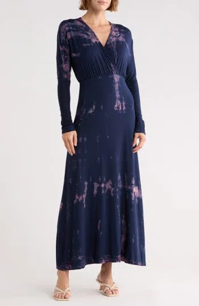 Go Couture Long Sleeve Maxi Dress In Blue