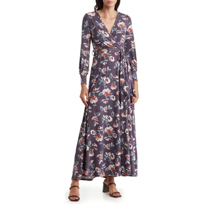 Go Couture Long Sleeve Maxi Wrap Dress