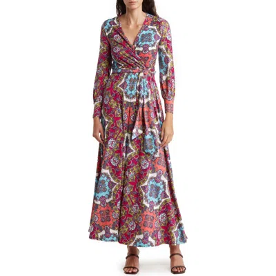 Go Couture Long Sleeve Maxi Wrap Dress