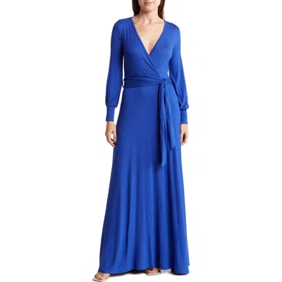 Go Couture Long Sleeve Maxi Wrap Dress