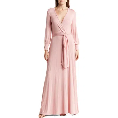 Go Couture Long Sleeve Maxi Wrap Dress