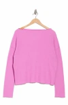 Go Couture Long Sleeve Pullover Sweater In Purple