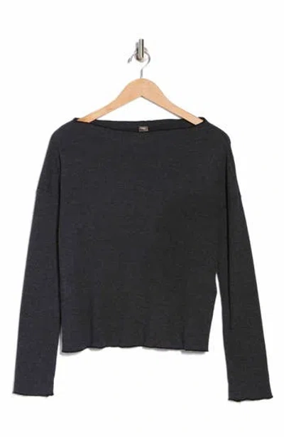 Go Couture Long Sleeve Pullover Sweater In Blue