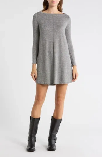 Go Couture Long Sleeve Sweater Dress In Gray